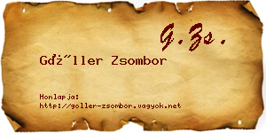 Göller Zsombor névjegykártya